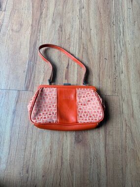 Tommy Hilfiger Orange Monogram Shoulder Bag